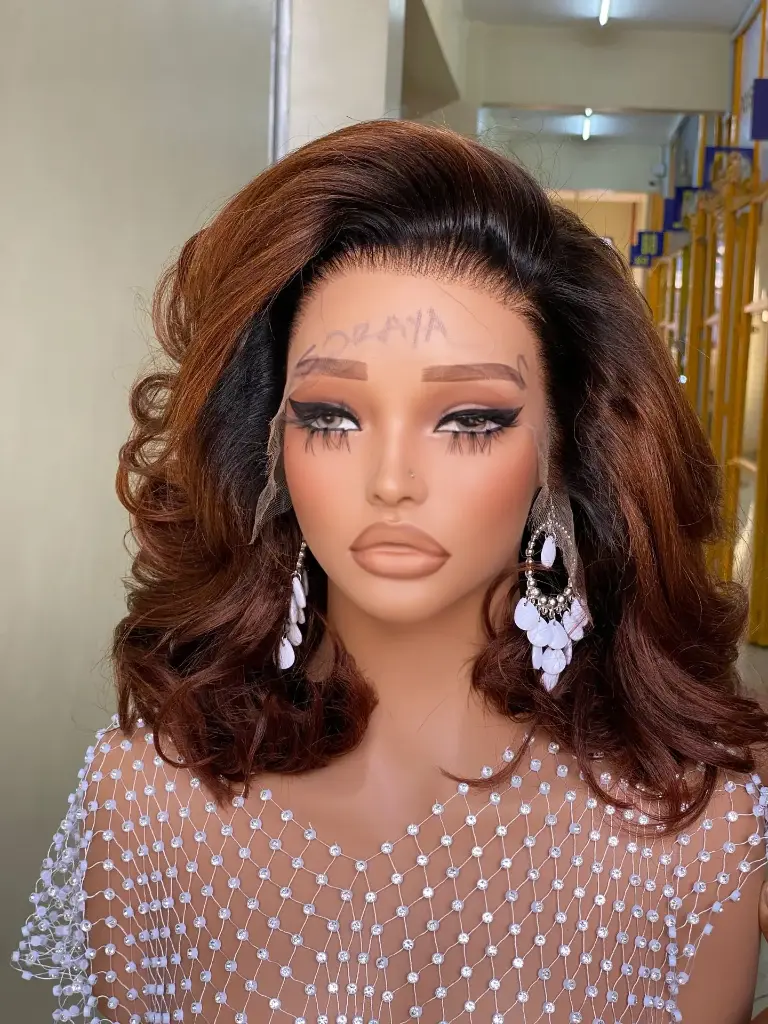 Soraya - 13x4 Lace Kinky Wavy Ombre 14" Human Hair Wig