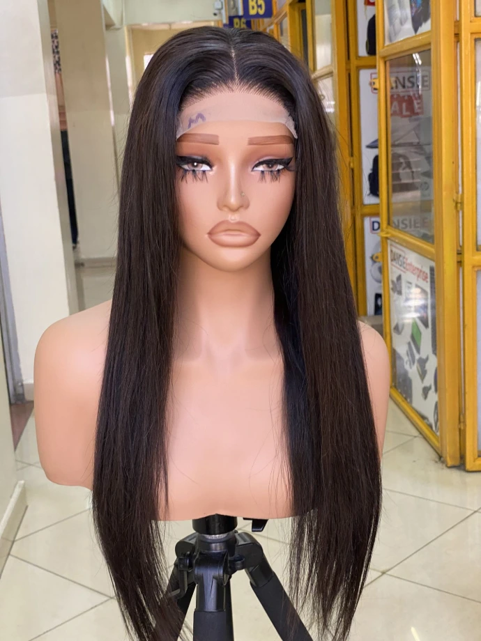Aileen - 4x4 Lace Closure Straight 22"  Human Hair Wig