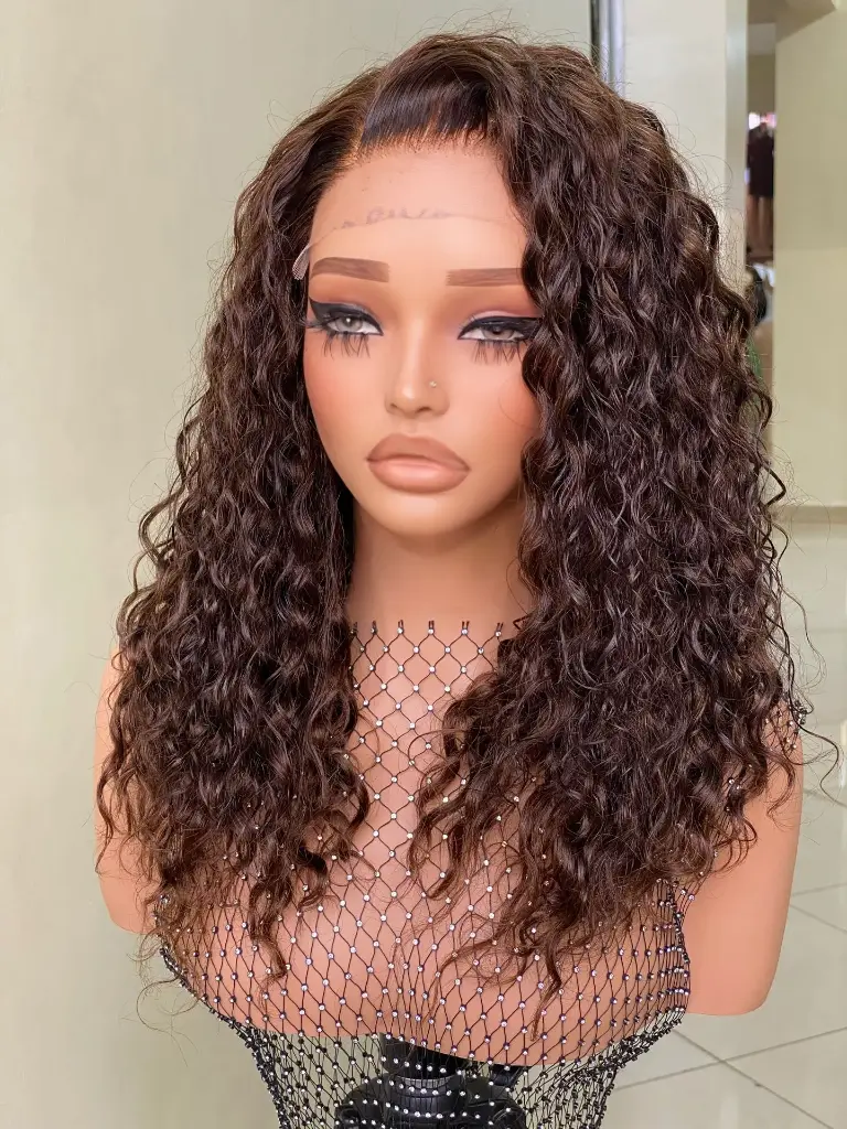 [Andrine] Andrine - 5x5 Lace Closure Wavy 14" Human Hair Wig