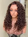 Andrine - 5x5 Lace Closure Wavy 14" Human Hair Wig