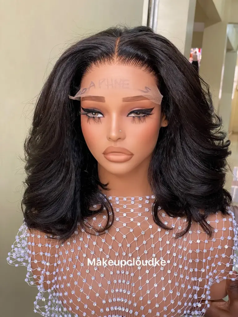 [Daphne] Daphne - 5x5 Lace Closure Kinky Wavy 12" Human Hair Wig