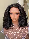 Daphne - 5x5 Lace Closure Kinky Wavy 12" Human Hair Wig