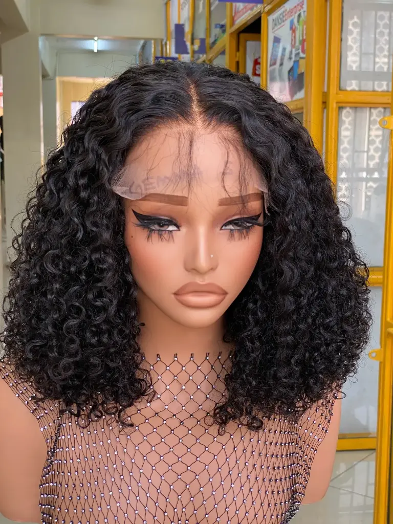 [Gemma 5x5 Curly 14"] Gemma - 5x5 Lace Closure Curly 14" Human Hair Wig