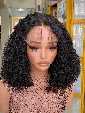 Gemma - 5x5 Lace Closure Curly 14" Human Hair Wig