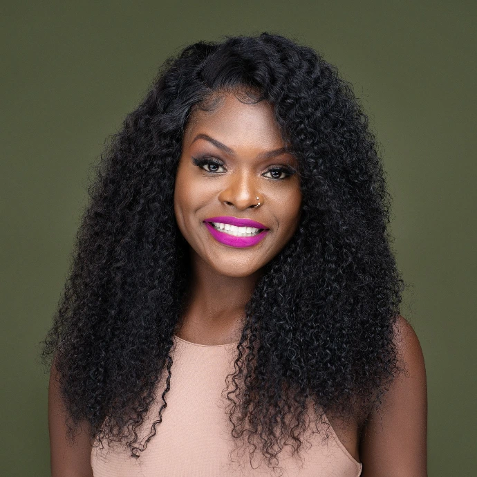 Rosita - 4x4 Lace Closure Curly 22" Human Hair Wig