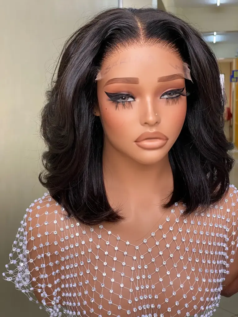 Sarina - 5x5 Lace Closure Straight 14" Human Hair Wig